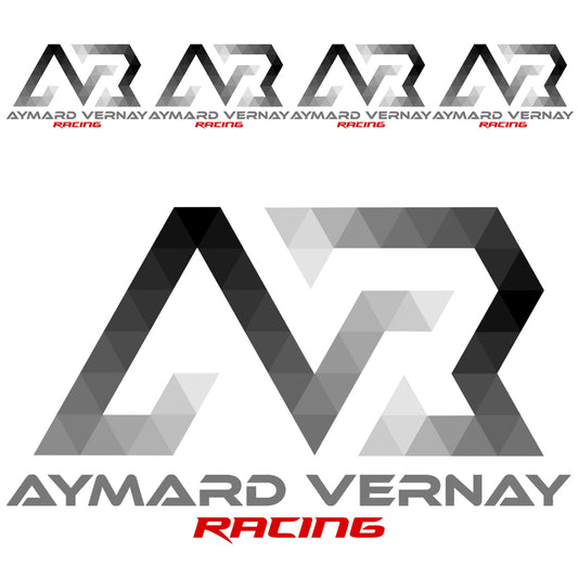 [LOT DE 5] Sticker Logo Aymard Vernay Racing Transparent